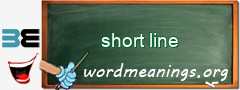 WordMeaning blackboard for short line